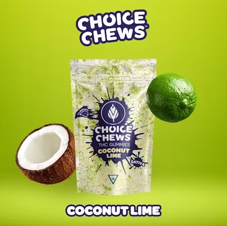 Photograph of product: Coconut Lime Chews | 100mg | 20ct (S)