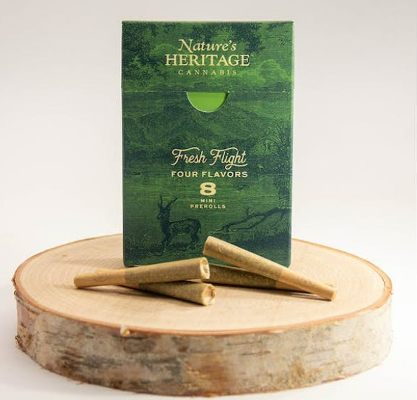 Photograph of Product: Natures Heritage 4 Strains Flight Pack Pre-Roll (8 X 0.5g) 4g