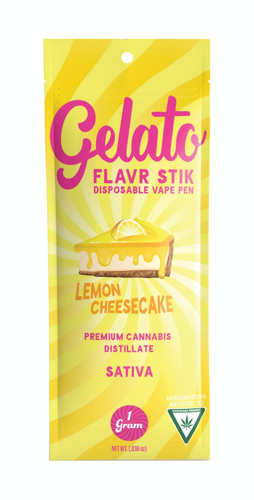 Photograph of product: Gelato Disposables 1g Lemon Cheesecake