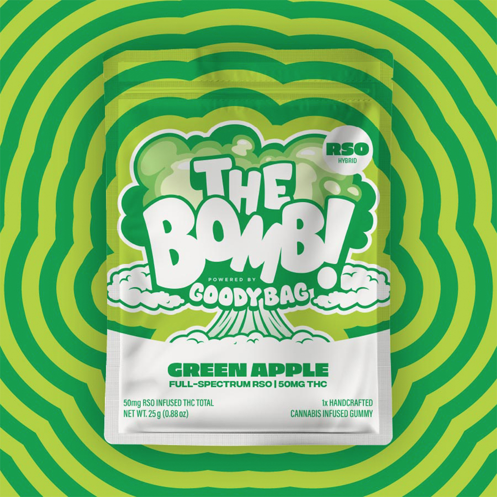 Photograph of product: Gummy BOMB Green Apple | 50mg