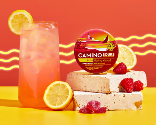 Photograph of product: Camino Sours Raspberry Lemonade 100MG