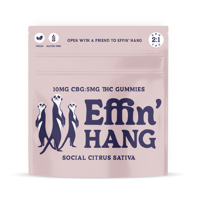Photograph of product: Effin' Hang Social Citrus Oui'd Gummies 2:1 CBG:TH-oui- 20 Pack