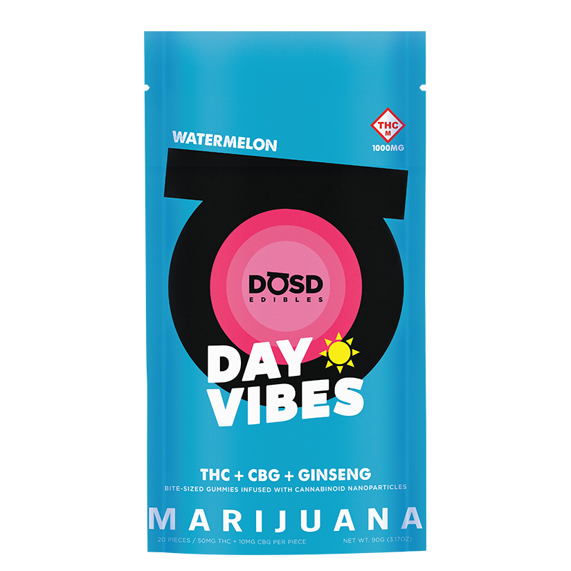 Photograph of product: DAY VIBES Watermelon CBG Nano Bites | 1000mg