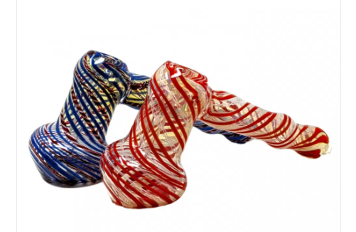 Photograph of product: Bubbler - 8" Frit And Fumed Art Hammer Bubbler