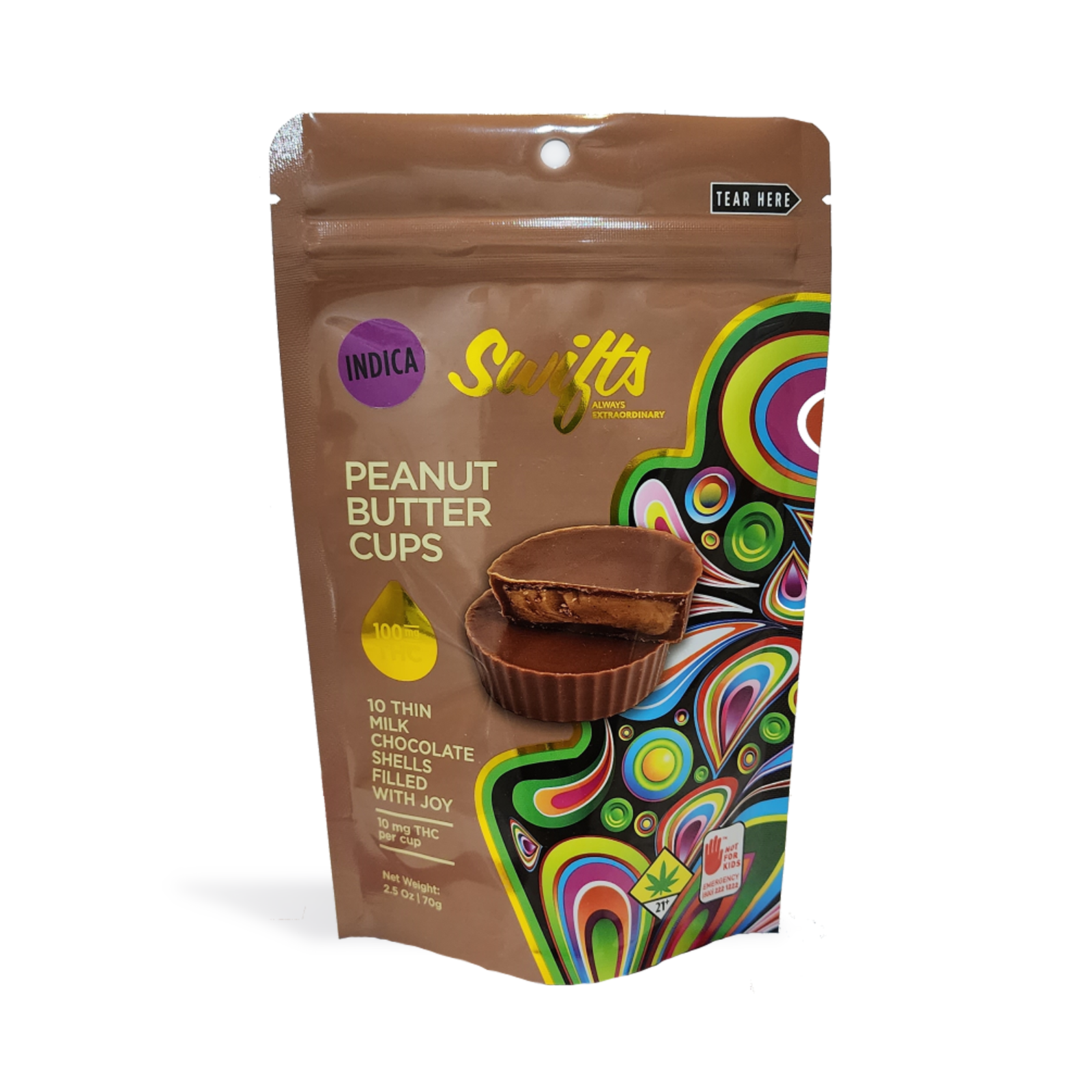 Photograph of product: Milk Chocolate Oui'd Peanut Butter Cups 10 pk | 100mg