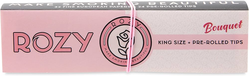 Photograph of product: Rozy - Pink Rolling Papers - King Size