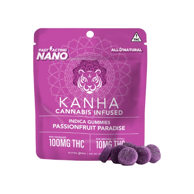 Photograph of product: Passionfruit Paradise Nano Gummies 100mg {871}