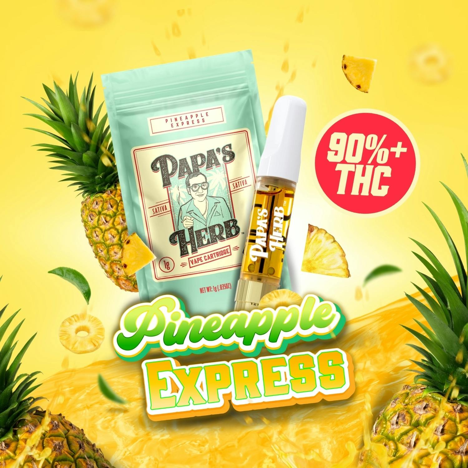 Photograph of product: Orange Pineapple Disposable | 1g - Papa's Herb