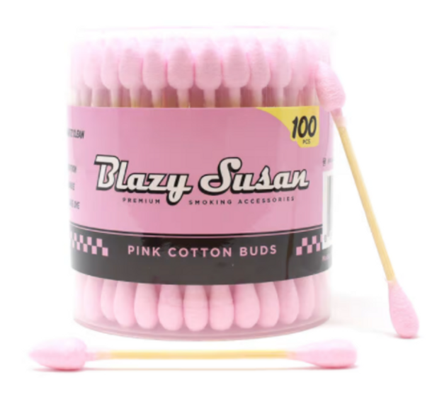 Photograph of product: Blazy Susan - Single Unit Cotton Buds - 100ct - Pink