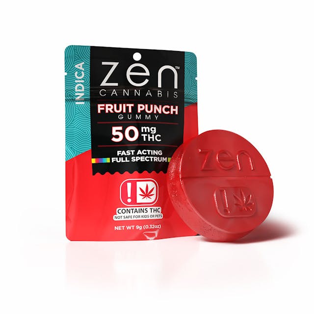 Photograph of product: ZEN -Gummy - Single - Oui'd Fruit Punch 100mg - 