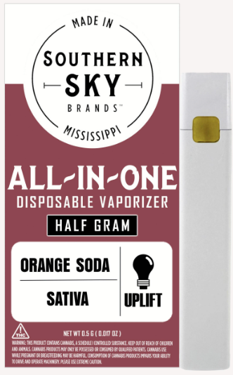 Photograph of product: Southern Sky | .5g | Orange Soda | Disposable