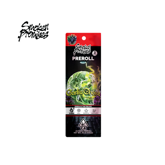 Photograph of product: GARLIC GHOST 1G 2 PACK PREROLLS