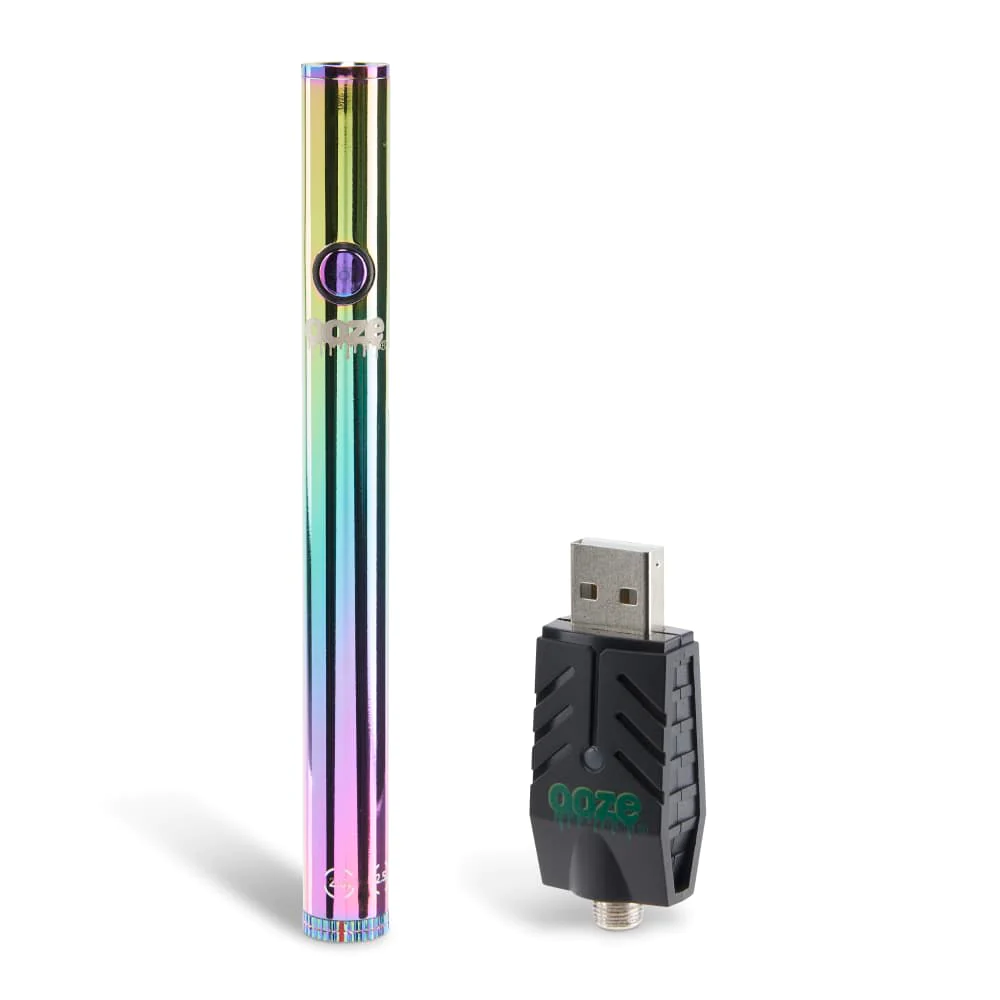 Photograph of product: OOZE | TWIST SLIM ADJUSTABLE 510 PEN - RAINBOW