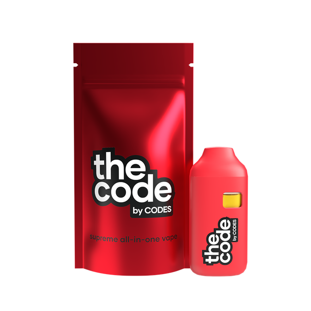 Photograph of Product: Codes: The Code Vape | Peach Parfait | All-In-One | 1g