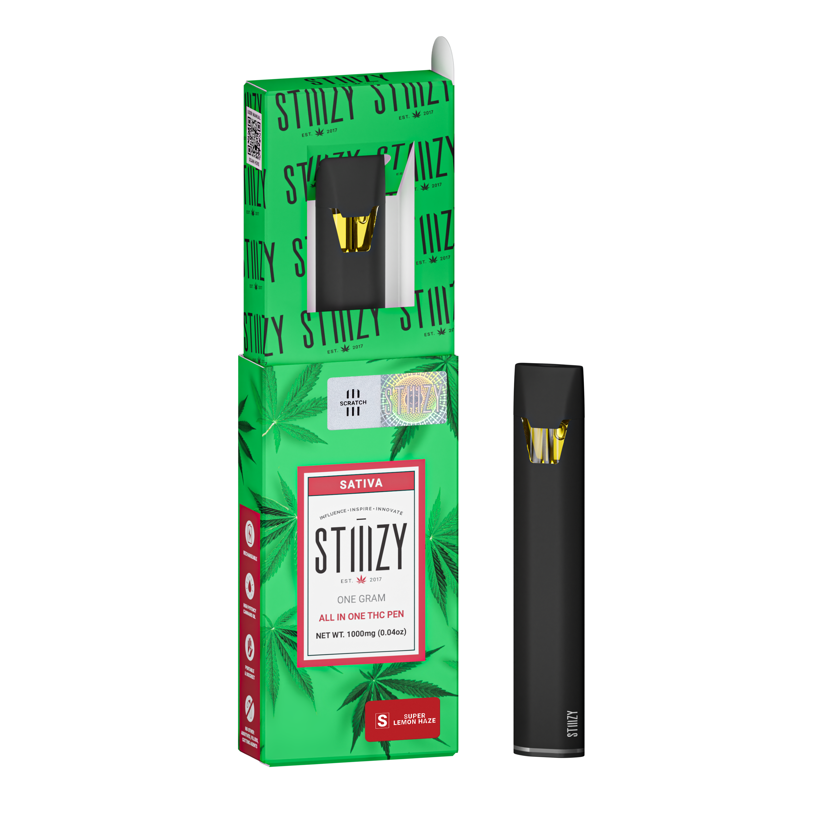Photograph of product: Stiiizy - AIO Distillate - Super Lemon Haze (S) (1.0g)