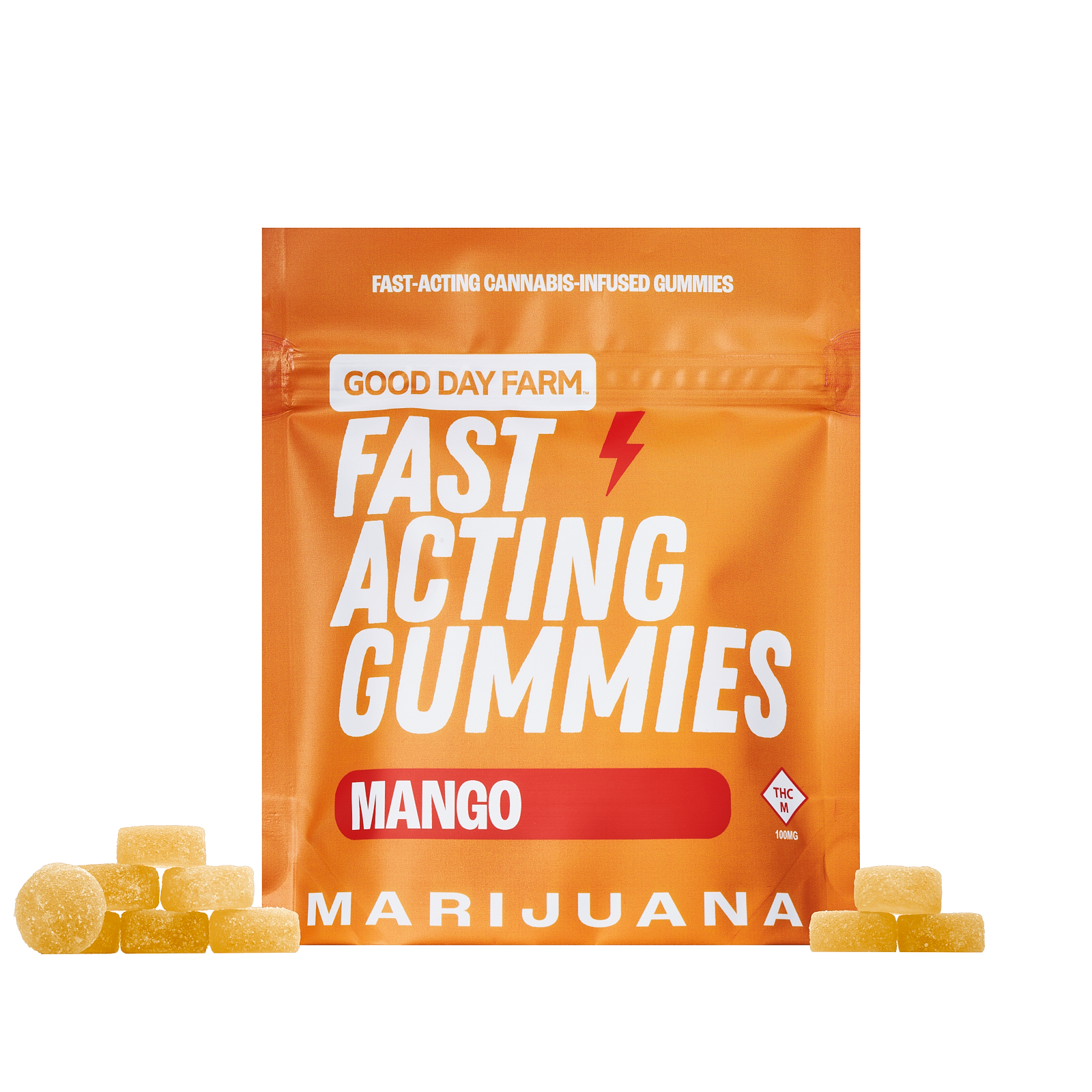 Photograph of product: Mango Fast-Acting Gummies | 100mg | 10pk