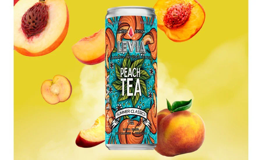 Photograph of product: Peach Lemonrave Seltzer | 5mg - LEVIA