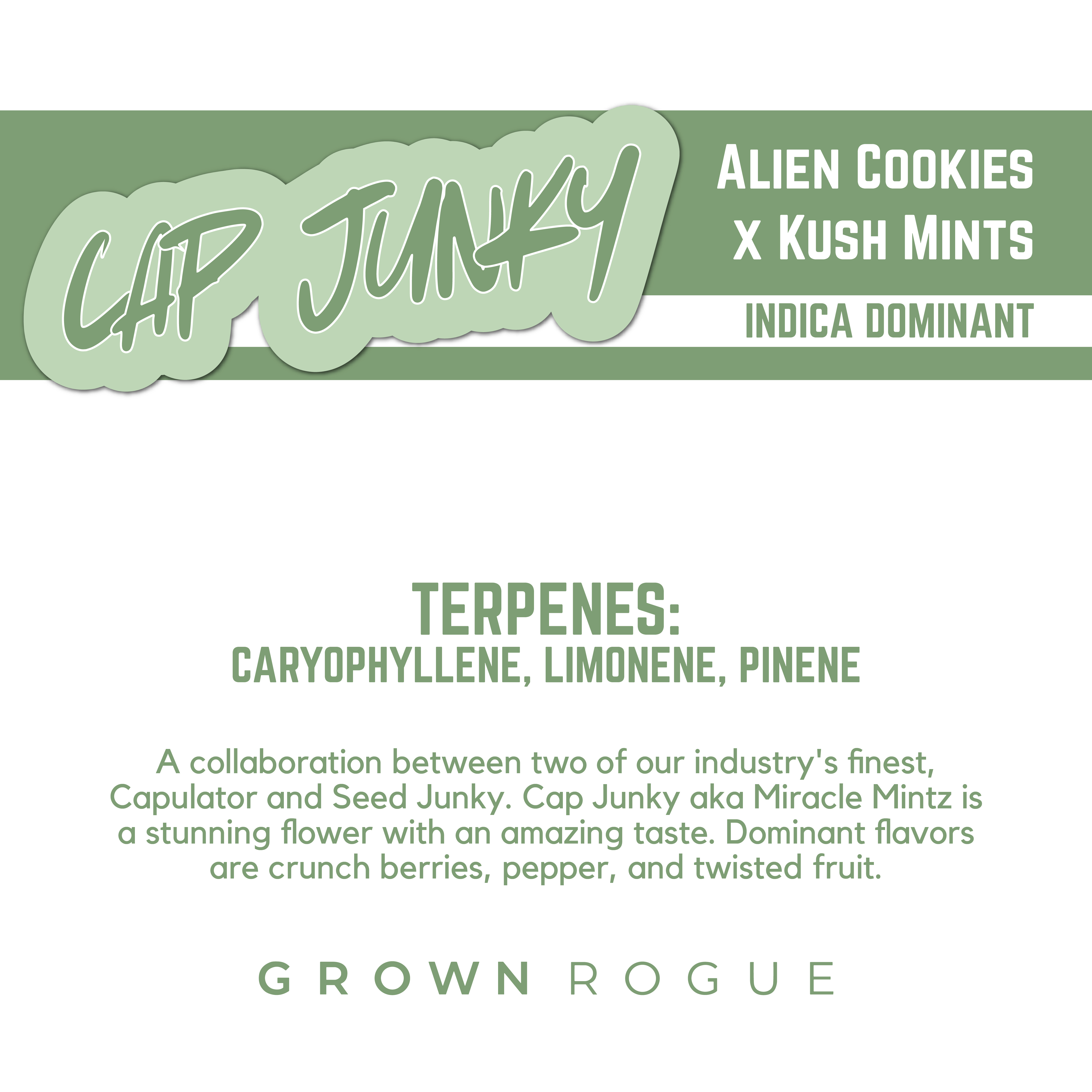 Photograph of product: Grown Rogue Reserve Flower 3.5g- Cap Junky