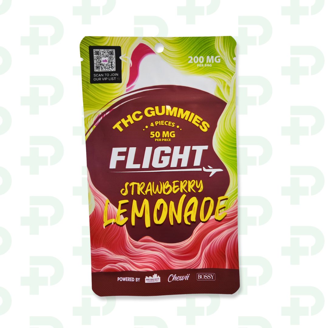 Photograph of product: Flight Gummies 200mg - Strawberry Lemonade