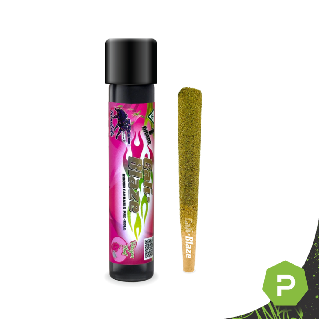 Photograph of product: Cali Blaze Tarantula Preroll | Dragon Fruit
