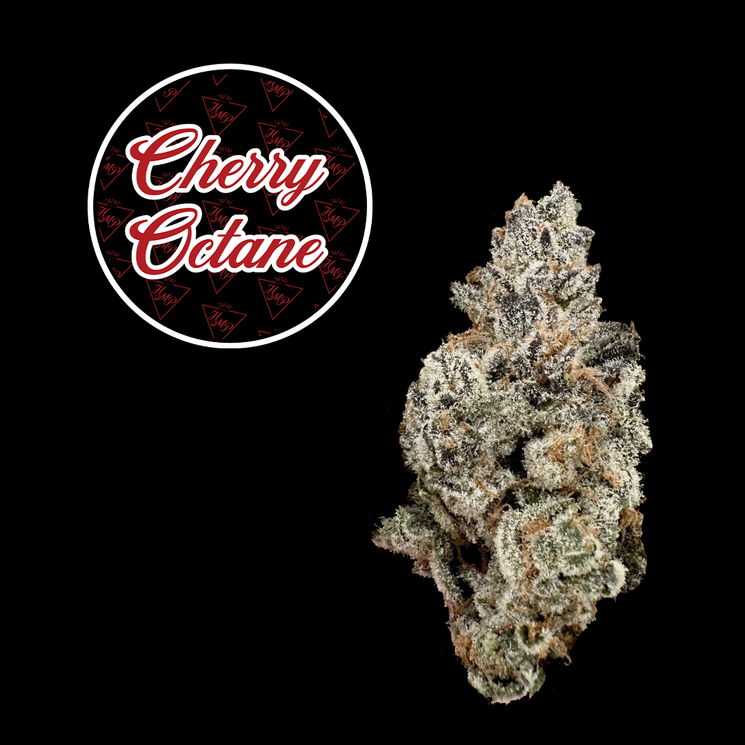 Photograph of product: Cherry Octane Flower | 3.5g - Highmark Provisions