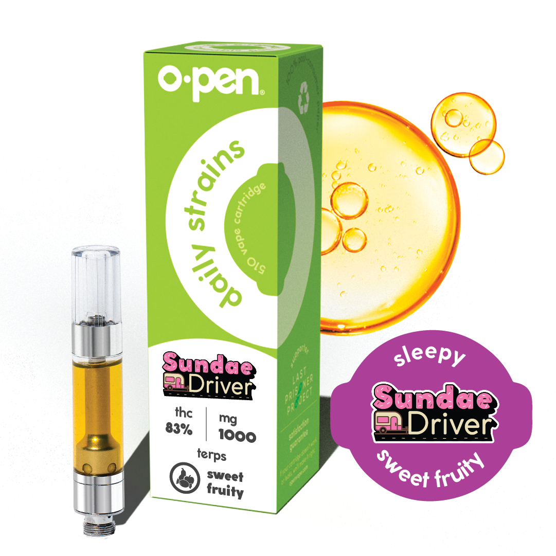 Photograph of product: O.pen 1000mg Daily Strain Sundae Driver