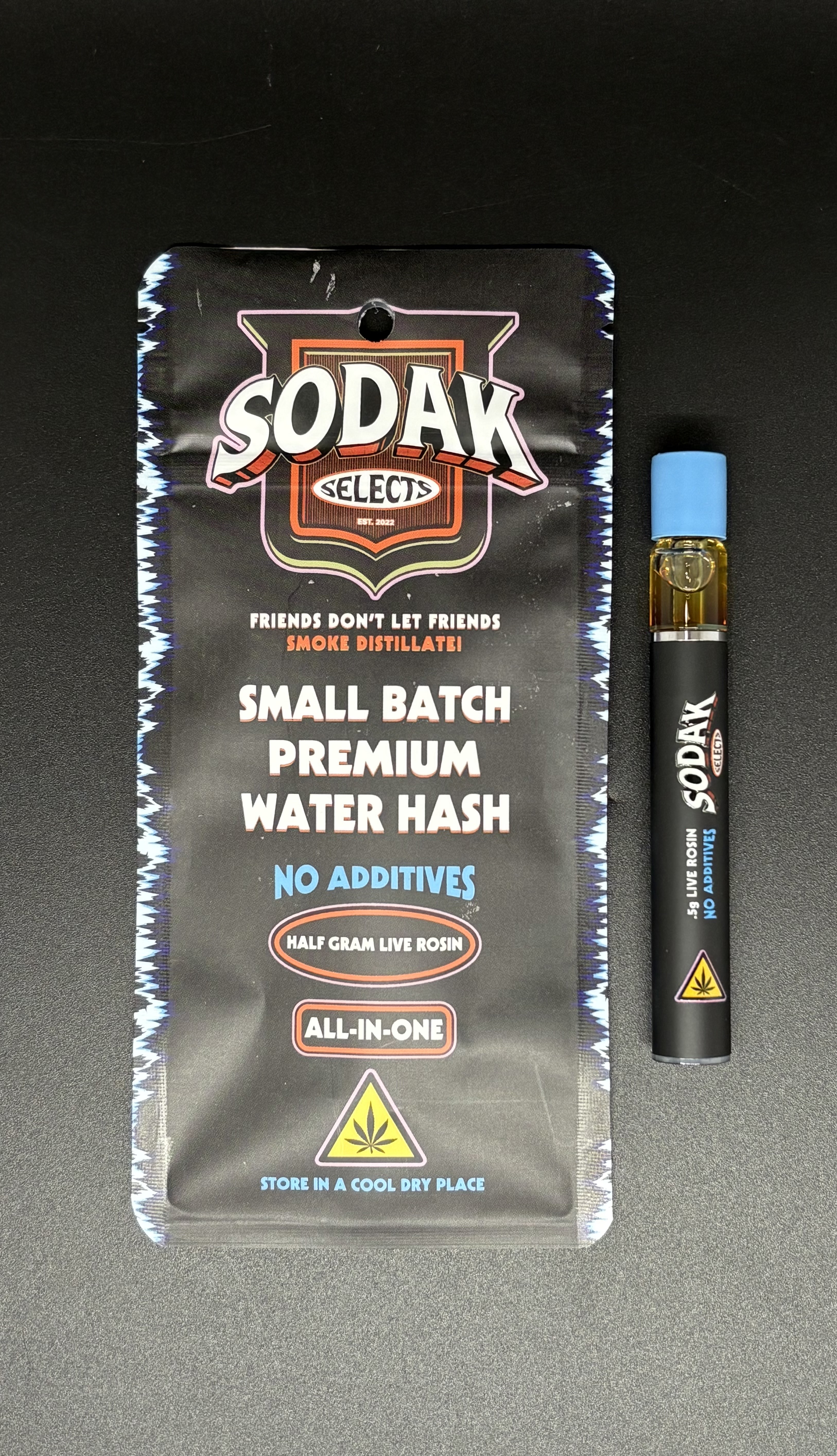 Photograph of product: Sodak Selects - Tropic Dunks - Vape - Live Rosin Disposable