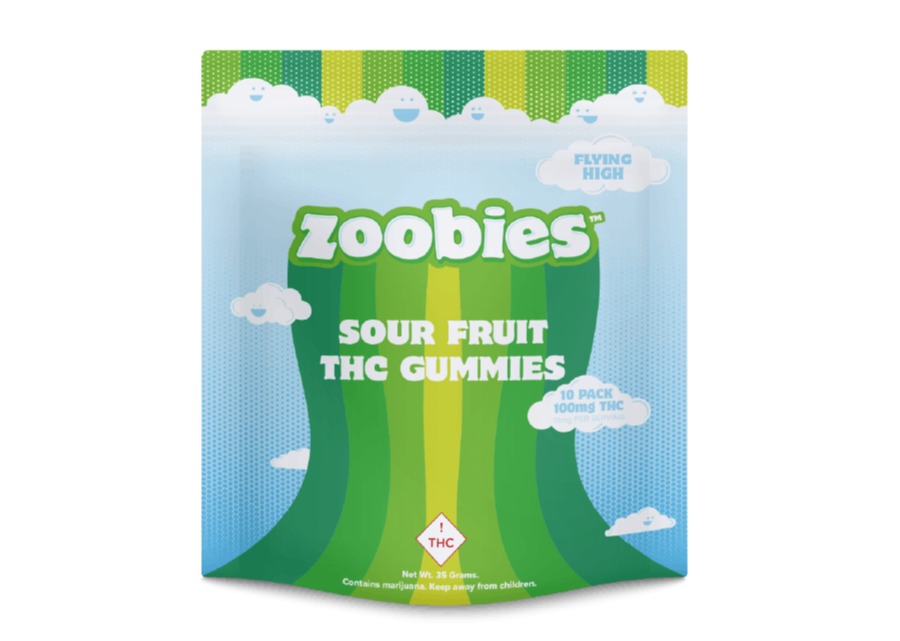 Photograph of product: Zoobies - Gummies - Sour Fruit Gummies (I) 100mg