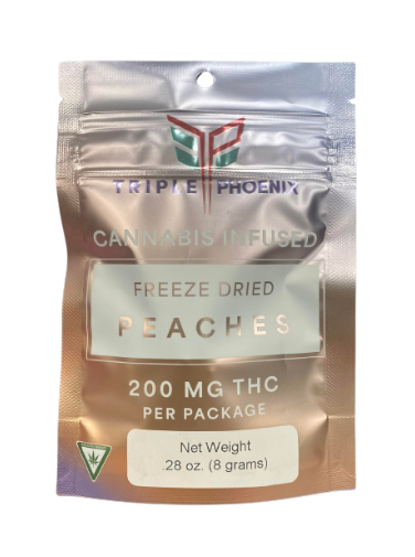 Photograph of Product: Edibles | Freeze Dried Peaches | 200mg | Triple Phoenix