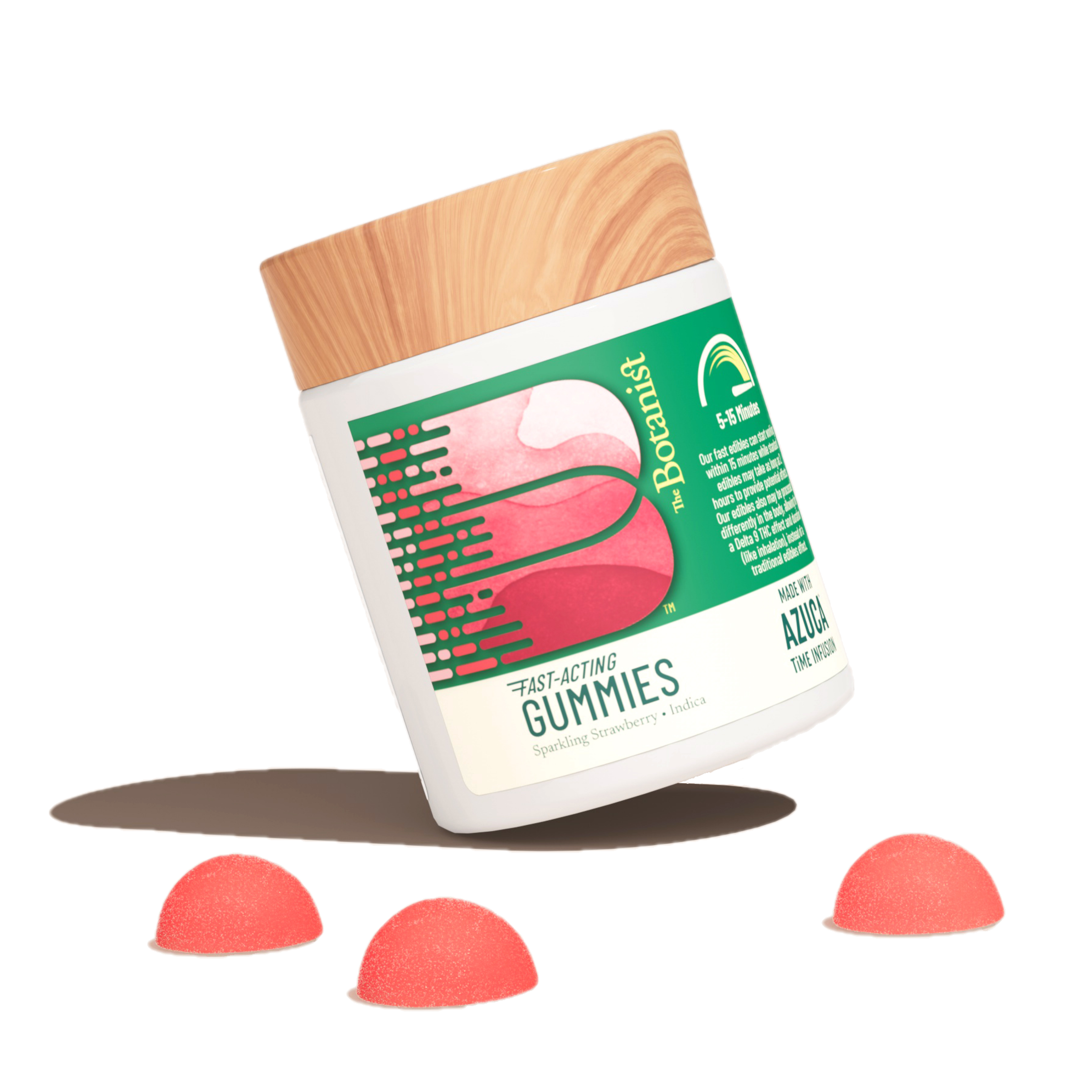 Photograph of product: Botanist. | Sparkling Strawberry (I) | 10mg x 10ct Fast acting Gummies