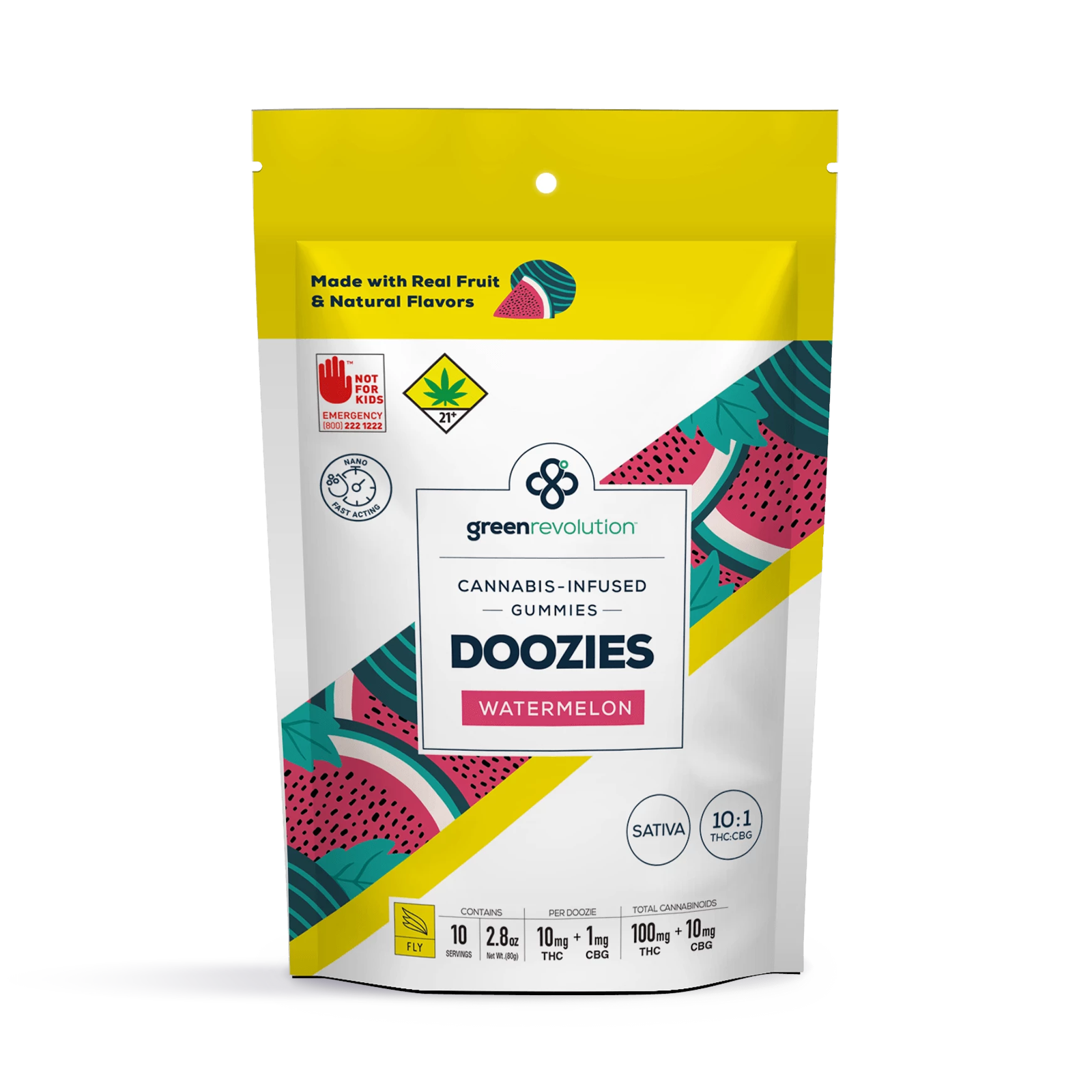 Photograph of Product: Watermelon CBG Doozies | 10-pack