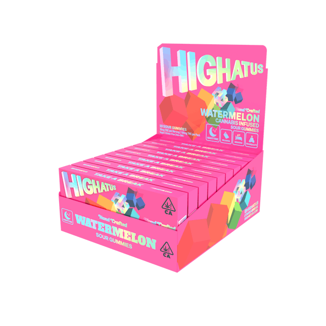 Photograph of product: Watermelon - Highatus - Sour Gummies 10PK - 