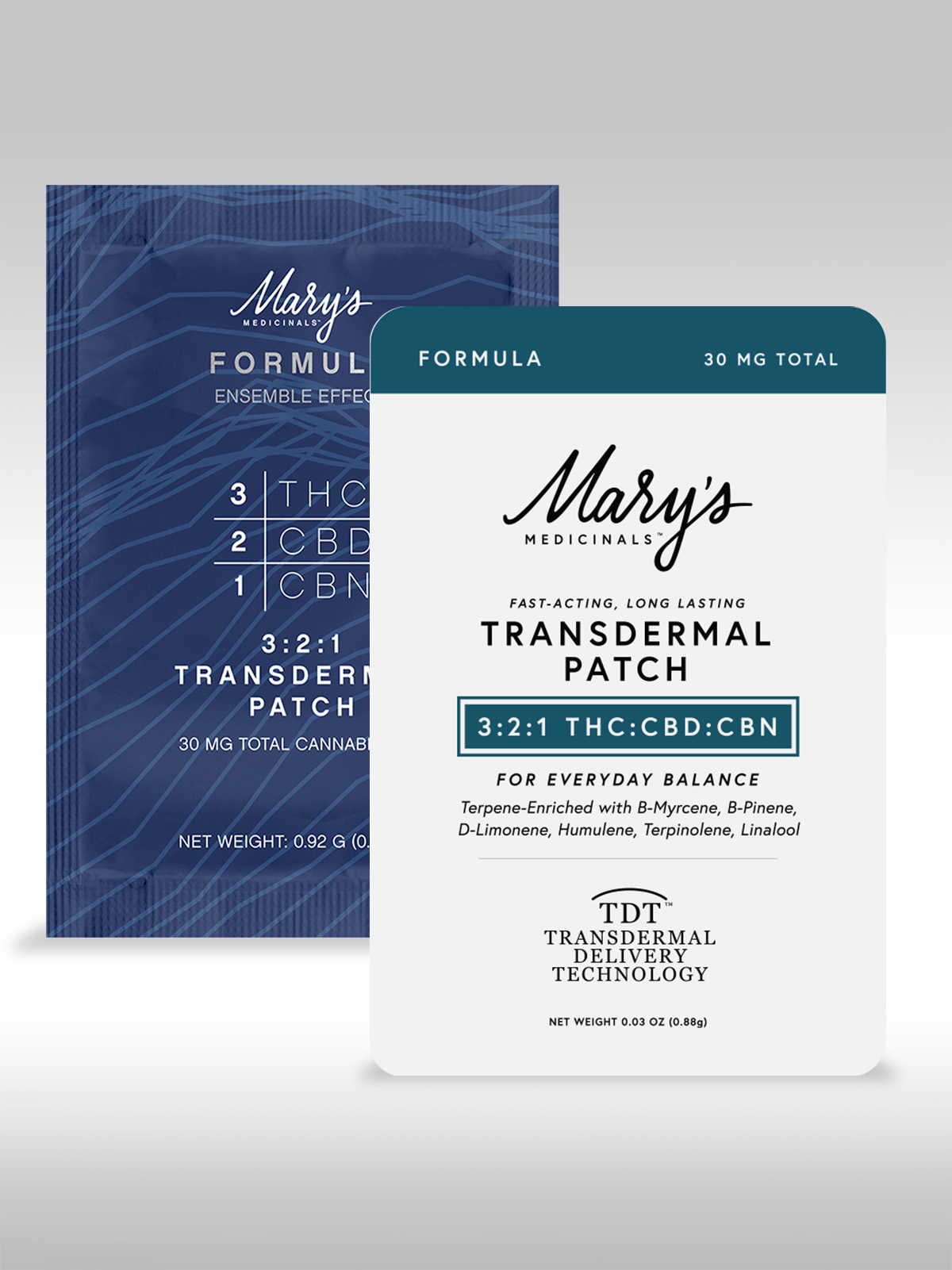 Photograph of product: [MARY'S MEDICINALS] TH-oui:CBD:CBN TRANSDERMAL PATCH - 3:2:1 - 15MG - FORMULA