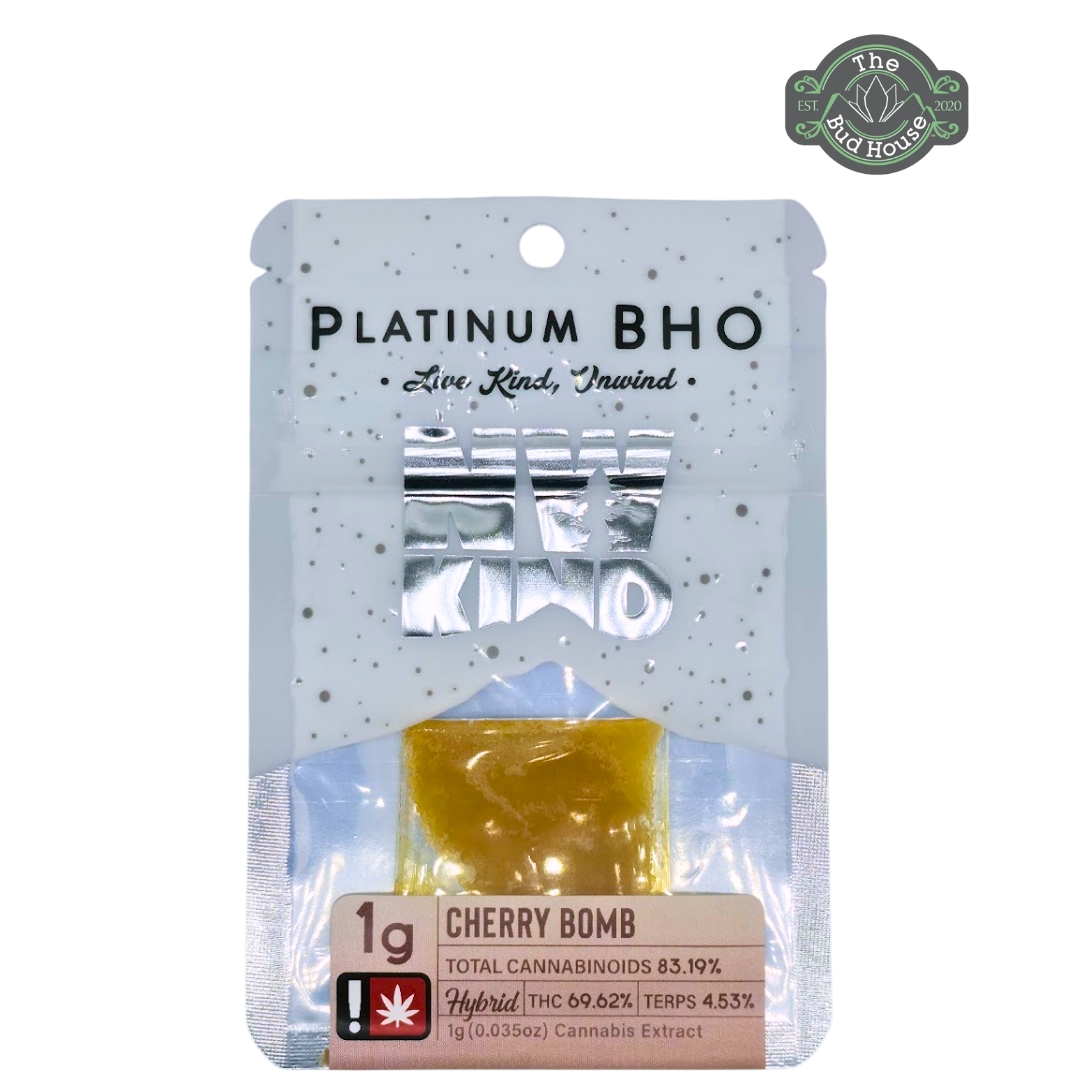 Photograph of product: NW KIND 1g CHERRY BOMB Platinum BHO Shatter