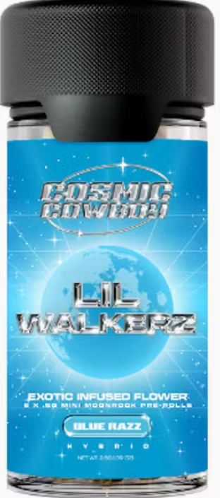 Photograph of product: COSMIC COWBOY | 5-PK LIL WALKERS MOONROCK INFUSED | BLUE RAZZ