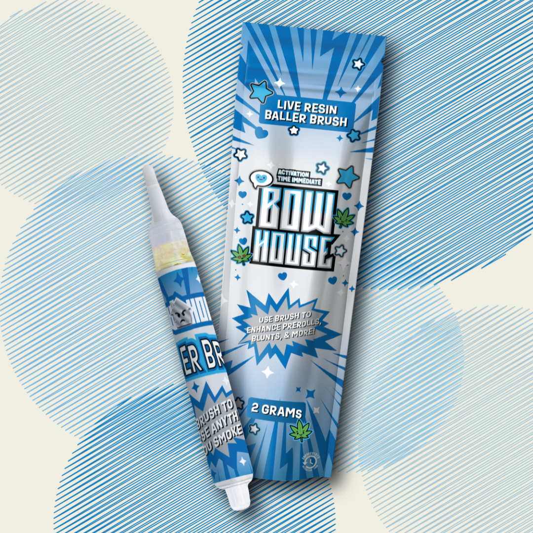 Photograph of product: Bow House Live Resin Baller Brush | Trop Cherry x Runtz