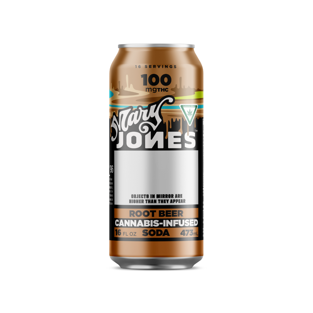 Photograph of product: Mary Jones | Root Beer Soda | 100mg