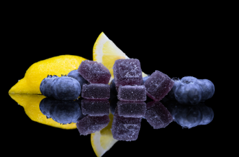 Photograph of product: Rodeo Live Rosin Blueberry Lemon Gummies (00125)