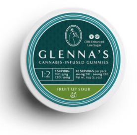 Photograph of Product: Glenna's | Fruit Up Sour | 20 Pack | 100mg