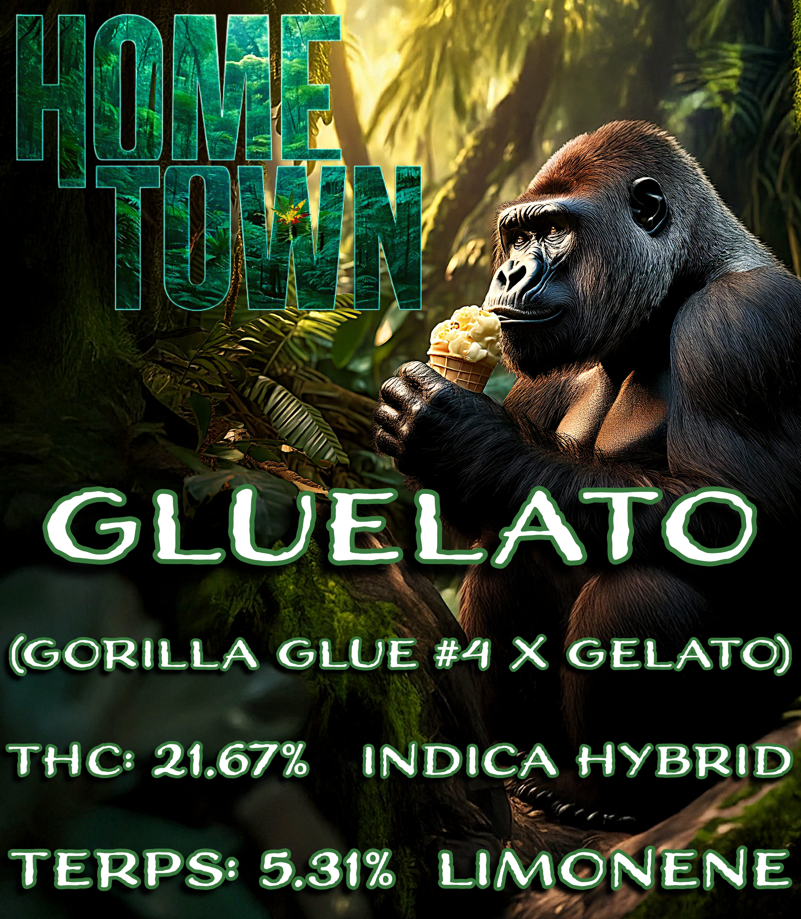 Photograph of product: Gluelato (Hometown Cultivation) - 28g