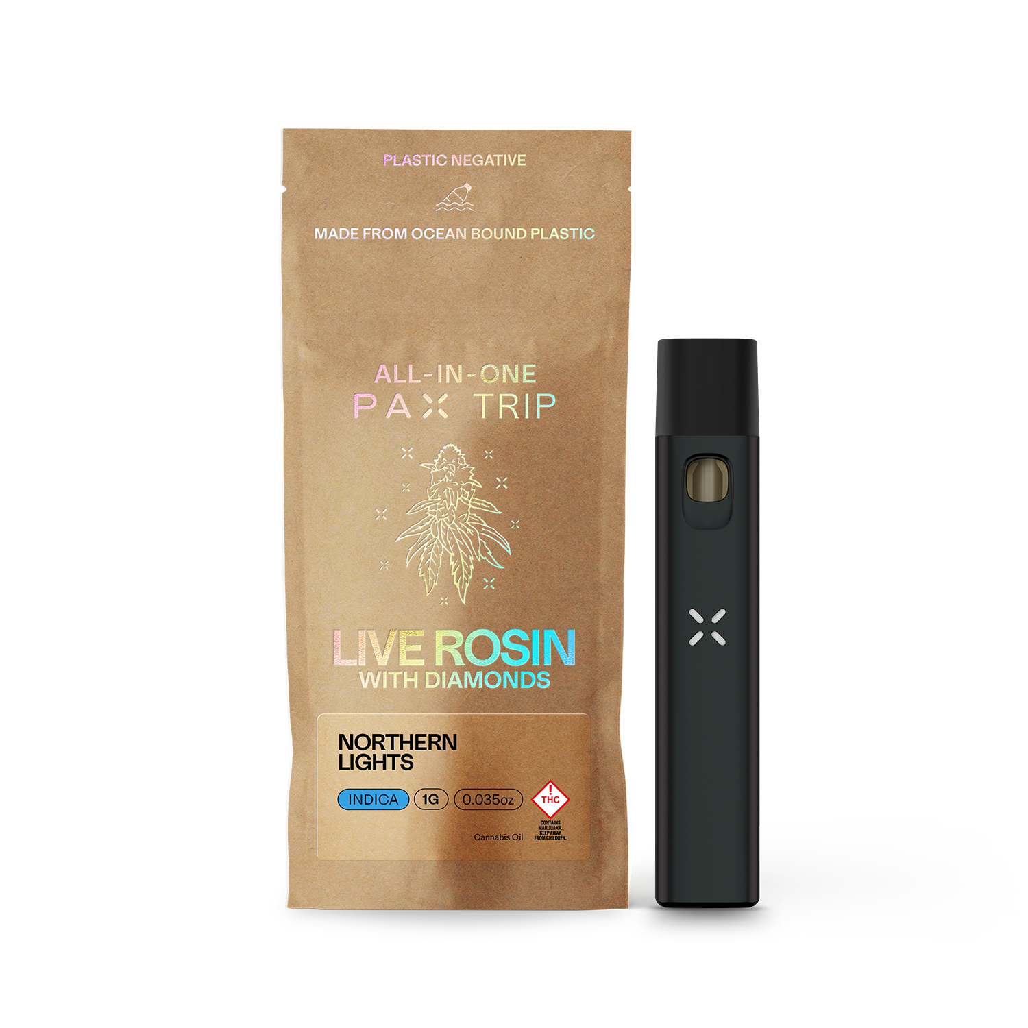 Photograph of product: PAX - Trip Live Rosin w/ Diamonds AIO - Purple Afghani (I)
