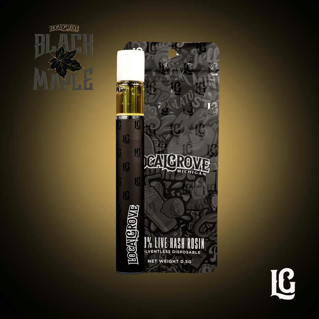 Photograph of product: Local Grove Live Rosin Disposable | Black Maple