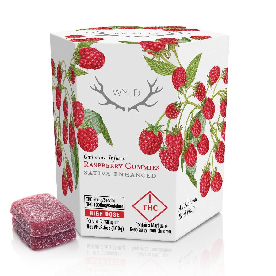Photograph of product: MED | WYLD Raspberry 1000mg - MED