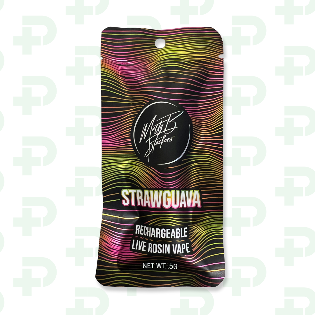 Photograph of product: Matty B Stackers Live Rosin Disposable - Straw Guava