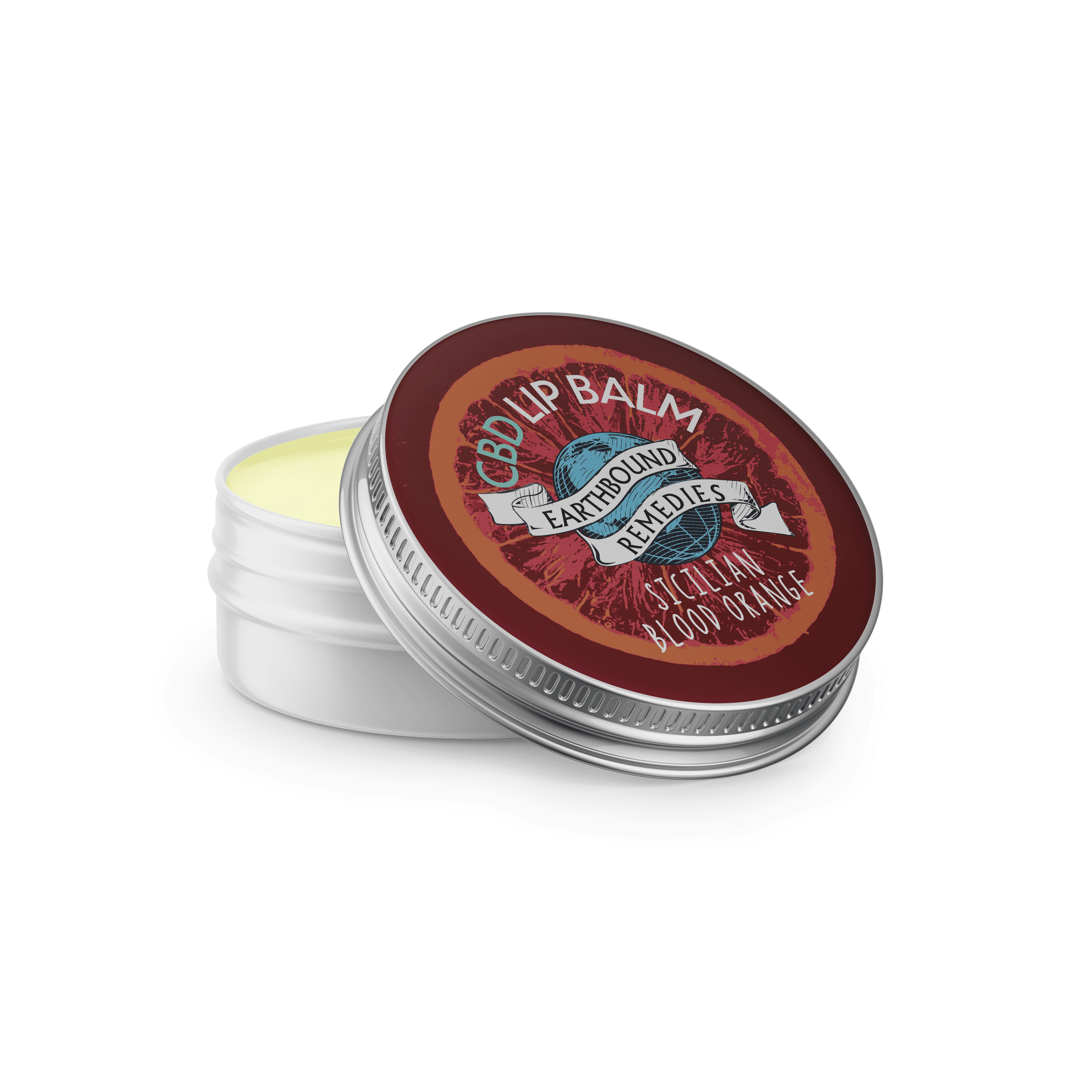 Photograph of product: Earthbound Remedies - Blood Orange Lip Balm - 100mg CBD