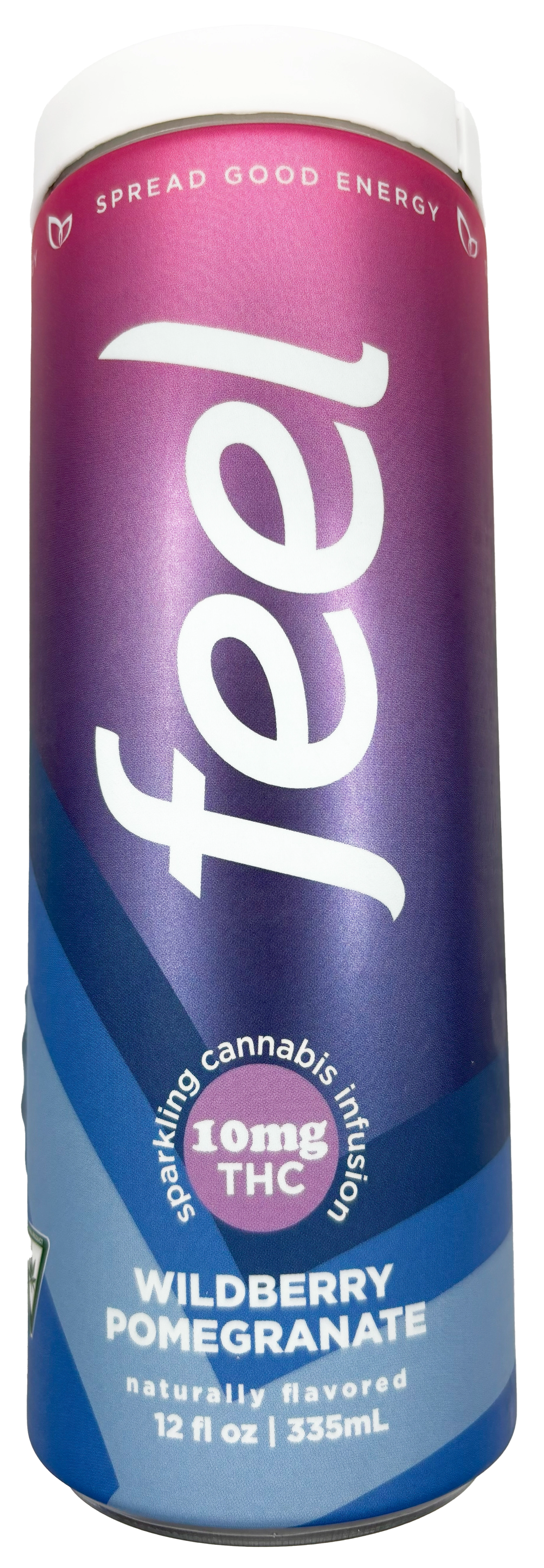 Photograph of product: Feel | Wildberry Pomegranate | Seltzer Beverage | 10mg TH-oui