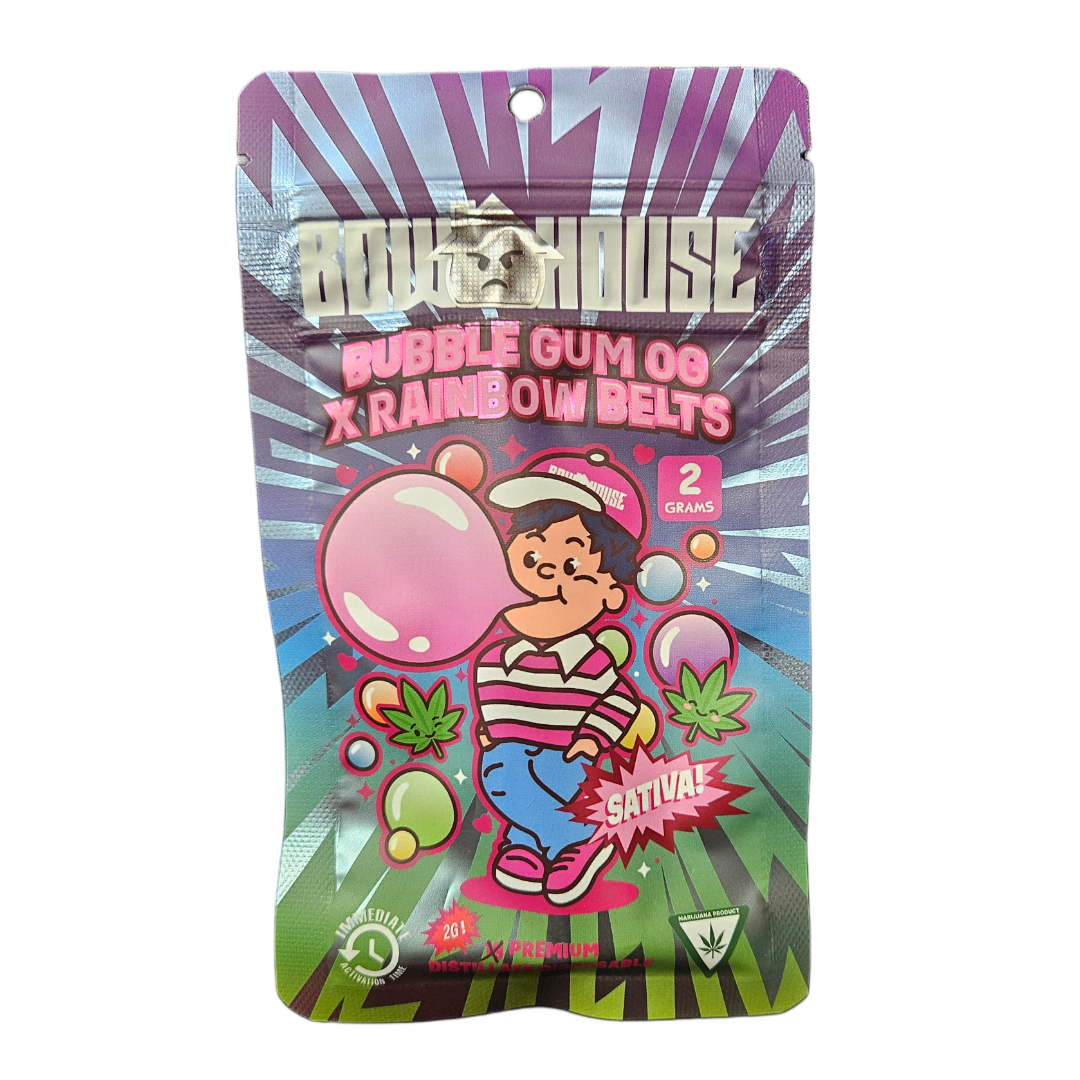 Photograph of product: Bow House Disposable Bubble Gum OG x Rainbow Belts