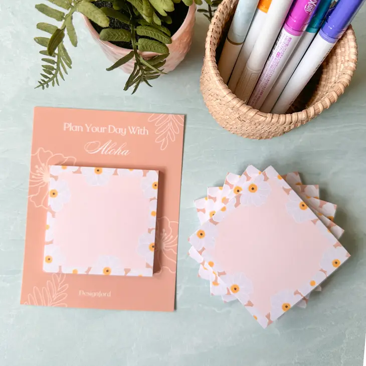 Photograph of product: Design Jord - Sticky Notes - Pua Kala Neutral
