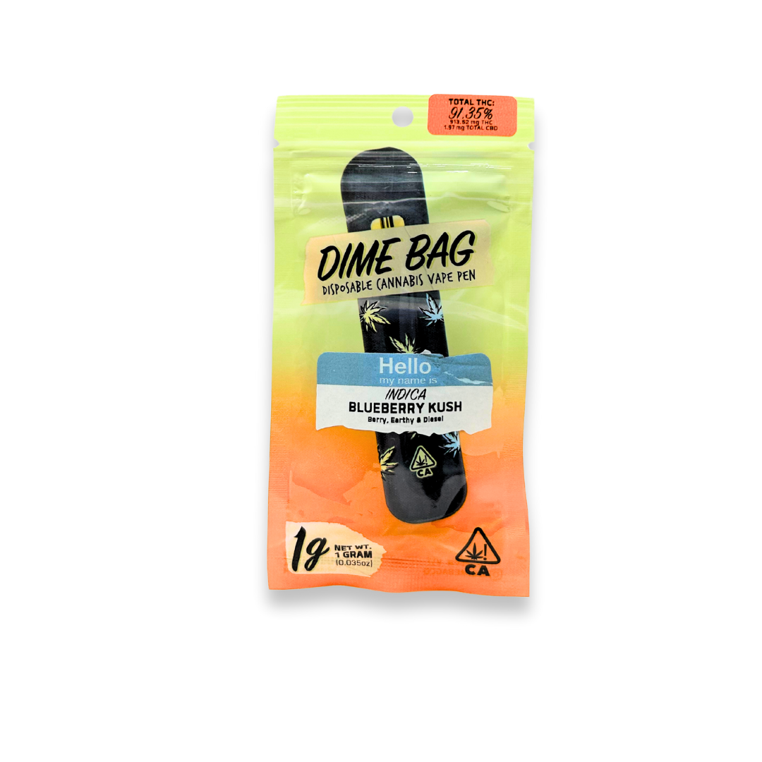 Photograph of product: Dime Bag - Blueberry Kush - RTU - 1.0g