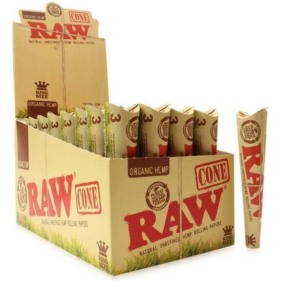 Photograph of product: RAW Organic Hemp King Size Cone 3pk $3